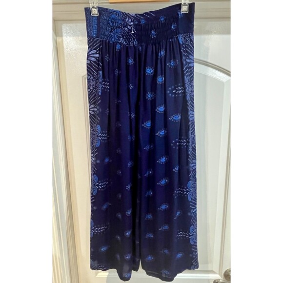 Vintage Palazzo Wrap Pants Thailand Hippie Boho Beachy Resort Spa - Picture 3 of 10